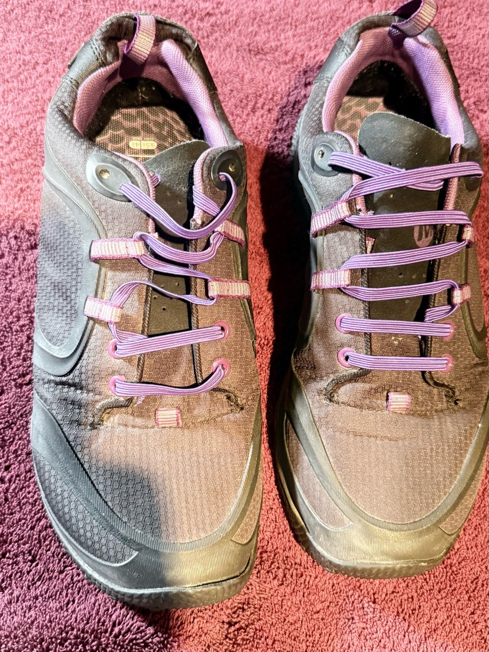 Merrell Women's Black Athletic Sneakers with Purple Details